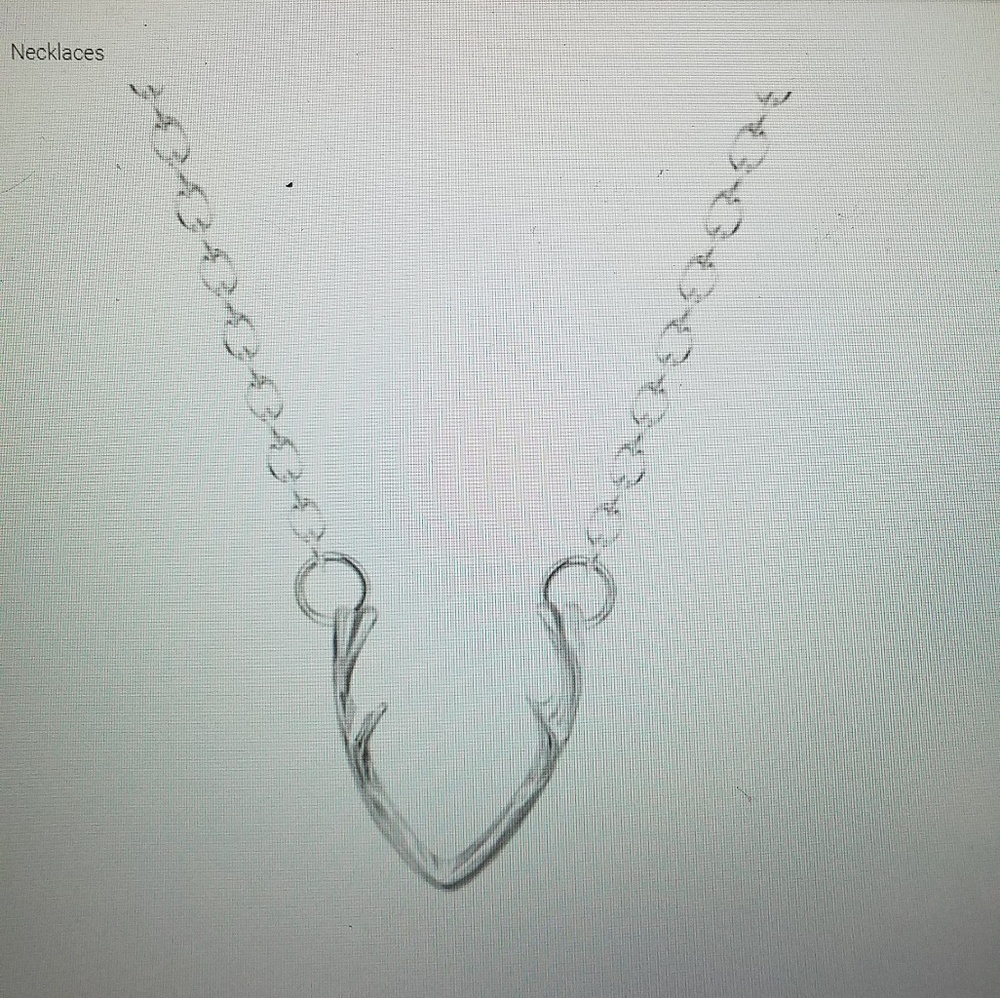 Fun Silver Antler Necklace - Picture 6 of 8